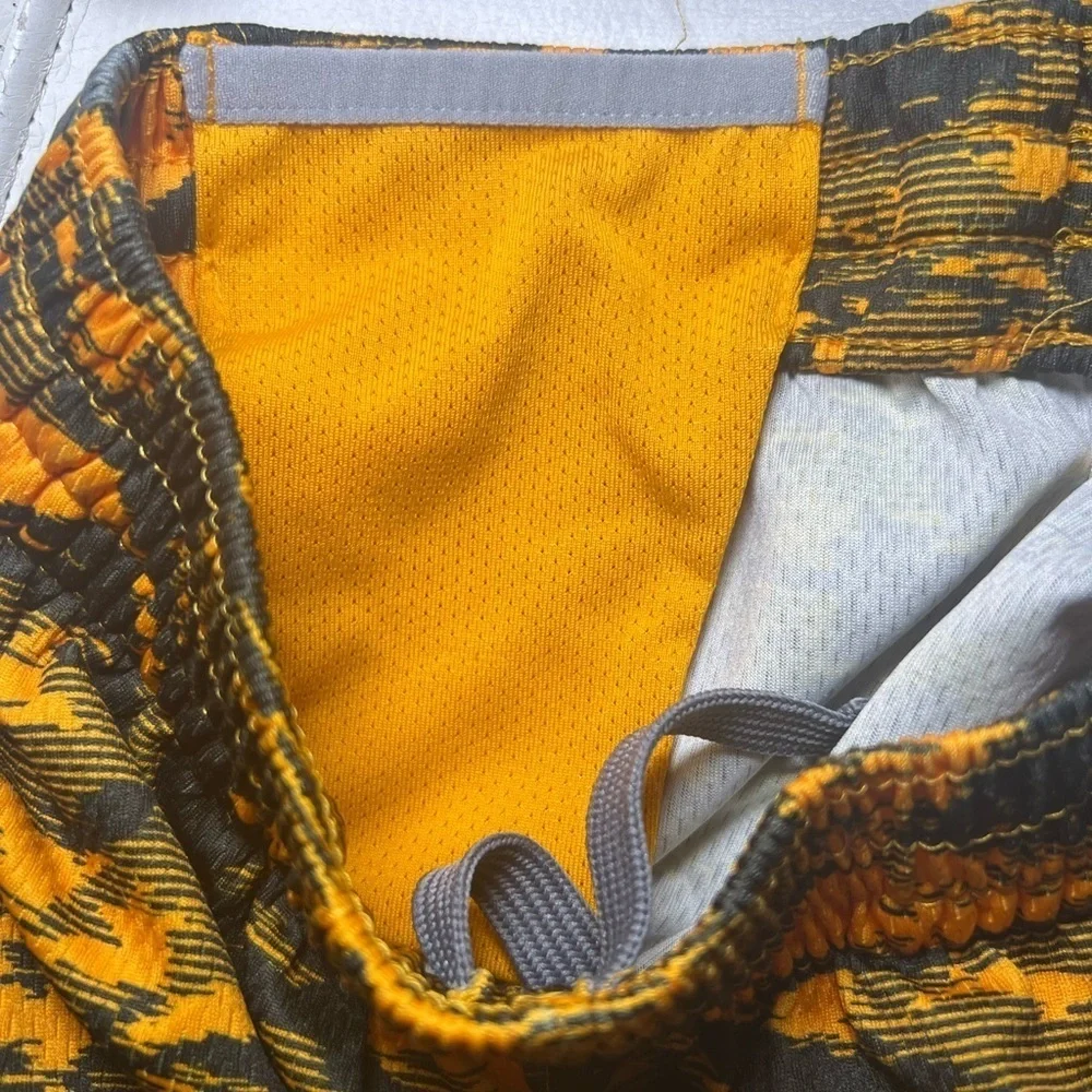 Nike Camouflage Athletic Shorts in Black and Orange